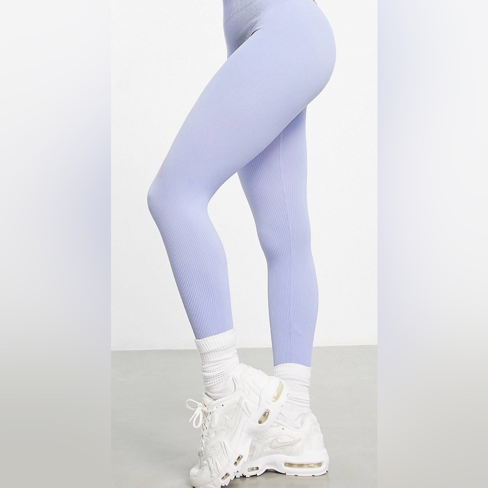 HIIT seamless Rib Leggings In Lavender